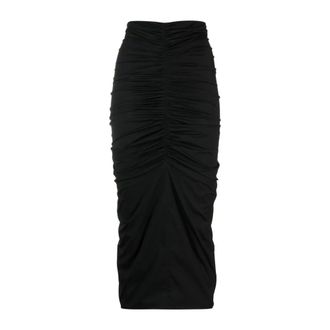 Philosophy di Lorenzo Serafini Midi Skirts, female, Black, Size: 2XS Draped Midi Skirt