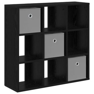 vidaXL Aparador Con Caj&oacute;n Roble Negro 73,5 X 24 X 69,5 Cm Vidaxl