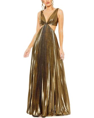 Mac Duggal Pleated Cutout Gown