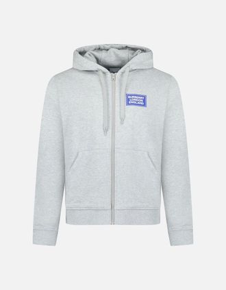 Burberry Womens Burberry Keira Logo Hoodie Zip Sweatshirt Grey - Size: 14