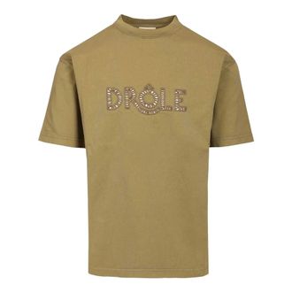 Dr&ocirc;le de Monsieur T-Shirts, male, Green, Size: L Embroidered Logo Detail T-Shirt