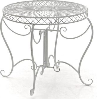 Clp Mesa redonda de exterior para 4 personas en Metal Blanco antiguo