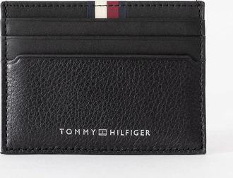 Tommy Hilfiger Mens Tommy Hilfiger TH Premium Leather Mens Card Holder - Black - Size: ONE size