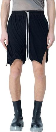 Rick Owens Korte Broeken, Heren, Zwart, S, Katoen, Gedrapeerde Katoenen Boxershorts