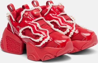 Comme Des Gar&ccedil;ons x Reebok embellished platform sneakers
