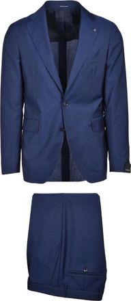 Tagliatore Heren, Pakken, Blauw, Maat: 3XL Wol
