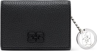 Ganni Kaarthouder met klep - unisex - Portefeuilles - Zwart - ONE Size - Katoen - Accessoires