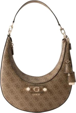 Guess Lindsey Hobo - Dames - Schoudertassen - Beige - ONE Size - Tassen