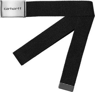Carhartt Work in Progress Carhartt Wip, Belts, male, Black, Size: ONE SIZE Clip Belt Chrome