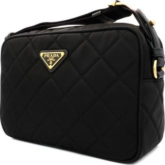 Prada Ladies Bandoliera Nylon Tessuto Quilted Camera Bag