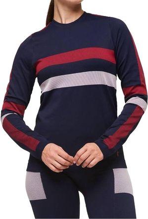 Cotopaxi Debajo Seamless Baselayer Crew In Ink Stripes