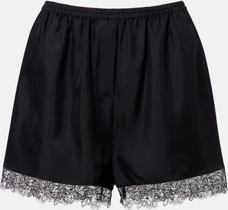 R&oacute;he R&oacute;he Lace-trimmed silk shorts