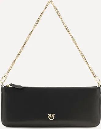 Pinko Horizontal Flat leather Shoulder Bag Female UNI