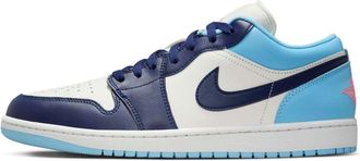 Air Jordan Mens Jordan 1 Low Sail Blue Chill