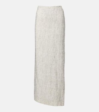 The Row Linen and silk maxi skirt