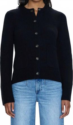 Pistola Denim Dani Cinched Waist Cardigan In Noir