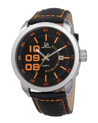 Joshua & Sons Mens Leather Watch