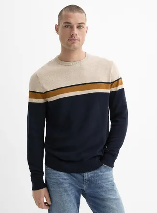 Le 31 Mens Block-stripe sweater