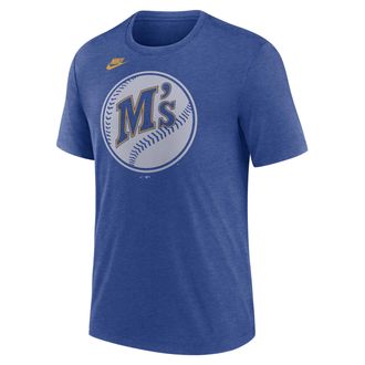 Nike Seattle Mariners Cooperstown Logo Nike Mens MLB T-Shirt in Blue | NJFDEX49S77-70U