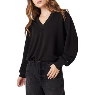 Scotch & Soda V-Neck Pullover Sweatshirt in Black Night at Nordstrom Rack, Size X-Large