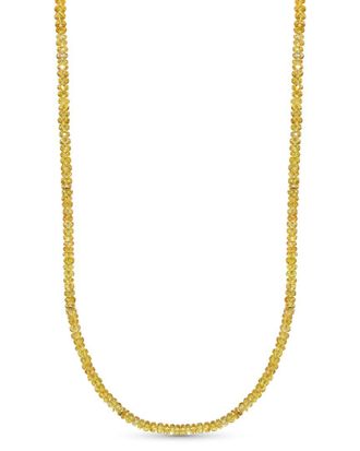 Jewelmak 14K 59.00 Ct. Tw. Yellow Sapphire Necklace