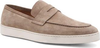 Bruno Magli Prato Penny Loafer in Taupe Suede at Nordstrom, Size 10.5