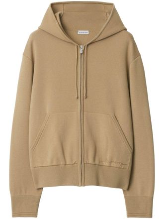 Burberry wool-blend zip hoodie - Neutrals