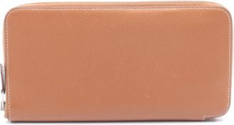 Herm&egrave;s Gold Brown Epsom Leather Leather Long Wallet (Bi-Fold) (Pre-Owned)