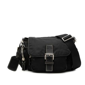 Prada Pre-owned Prada Tessuto Buckle Messenger Bag Ladies 3Y70B04JNUPZZ7DE