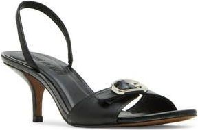 Steve Madden Henrietta Slingback Sandal in Black Leather at Nordstrom Rack, Size 7.5