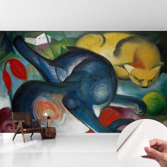 Tulup Carta Da Parati Adesiva - Fotomurale - Facile Da Applicare - Per La Soggiorno - Camera Da Letto - Arte Felina 416x254 Cm