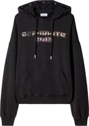 Off-white Hoodies & sweatvesten, Heren, Grijs, S, Katoen, Graphic Print Katoenen Hoodie