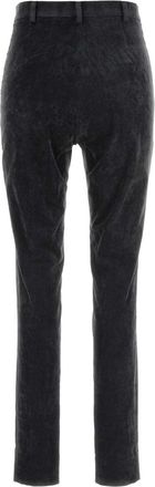 Gucci Womens Stretch Velvet Trousers Black Cotton Mix