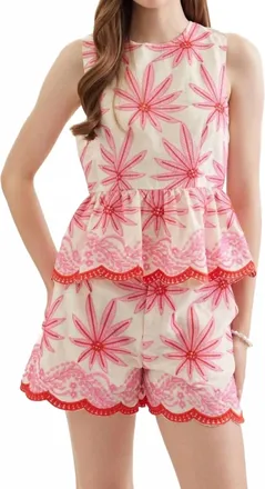 Entro Bloom Burst Tank Top In Pink