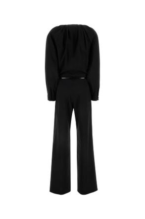 Gucci Womens Black Stretch Wool Jumpsuit Tute