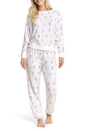 Honeydew Intimates Star Seeker Brushed Jersey Pajamas in Ivory Ski Girls at Nordstrom Rack, Size X-Small