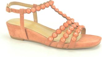 Alma En Pena Oranje Sand met Parels - Dames - Sandalen - Oranje - 36 EU - Schoenen