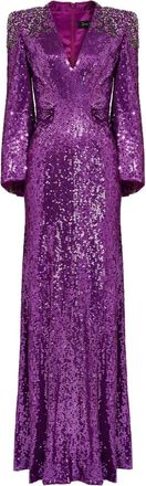 Jenny Packham Abito con scollo a V - Viola