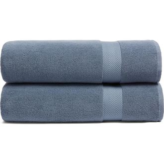 Nordstrom Organic Hydrocotton Set of 2 Bath Sheets in Blue Chip at Nordstrom
