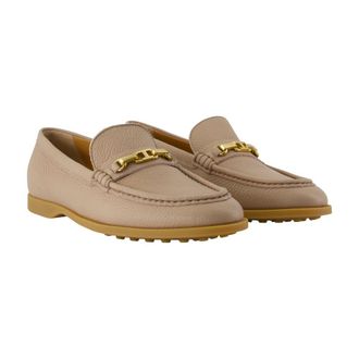 Tod's Leather Calfskin Loafer - Beige