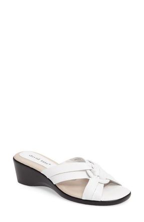 David Tate Verona Sandal in White Leather at Nordstrom, Size 12