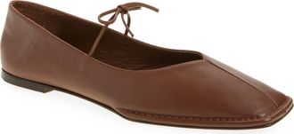 Alohas Sway Square Toe Ballet Flat in Brown at Nordstrom, Size 11-11.5Us