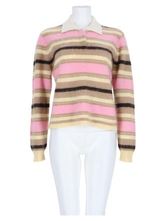 Guest In Residence Multicolor Horizontal Stripe Cashmere Sweater