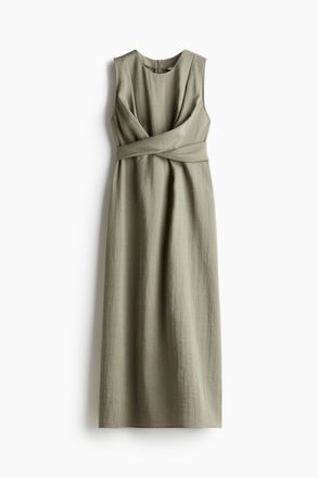 H&M MAMA Stillkleid mit Bindeb&auml;ndern - Khakigr&uuml;n