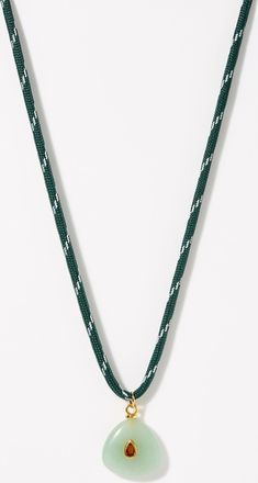 Simons Womens Natural-stone cord necklace