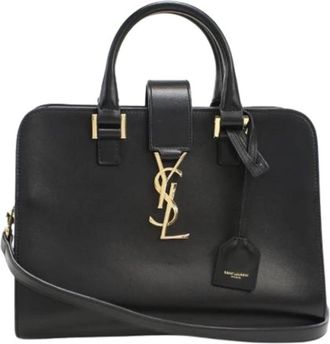 Saint Laurent Pre-owned Vintage Handtas - Dames - Vintage Handtas - Zwart - ONE Size - Leer - Vintage