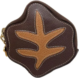 Celine Brown Leather Coin Purse/Coin Case (Pre-Owned)