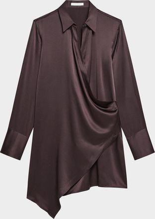 Helmut Lang Silk Wrap Shirtdress