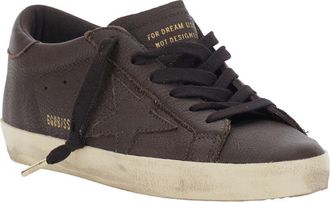 Golden Goose Womens Sneakers Superstar Brown Leather Trainers