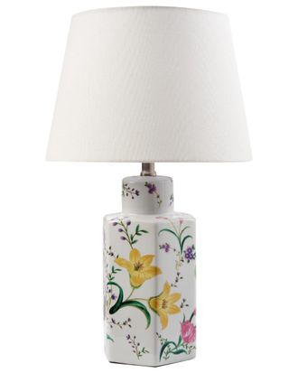 Beliani L&aacute;mpara de mesa Porcelana Blanco